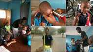 Young barber shows love to orphans by giving them free haircuts