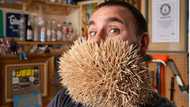 Man gets Guinness World Record after weaving 3,500 toothpicks into his beard