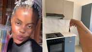 Up and coming Mzansi artist buys herself her 1st apartment, celebrates with her peeps on social media