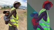 “Ngum ntanam": SA father carrying baby on his back inspires Mzansi