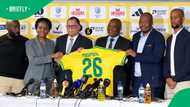 Mosimane sets ambitious targets after being unveiled as new Bafana Bafana coach