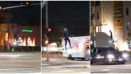 Man transports self on busy road using flying hoverboard, video goes viral