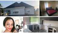 Lush lady makes it big, builds house for parents, reveals how she made money, photos of mansion go viral