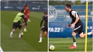 Lionel Messi shows PSG teammates how he plans to torment opponents during training session