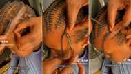 Hairdresser tightly braids kid's scalp length hair using hair and needle, TikTok video gets 14.6M views