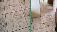 Mom's floor vandalised by kid's drawings, parents share their experiences