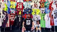 Ronaldo's shirt missing as rival Messi poses with scores of players' jerseys