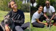 Dr Musa Mthombeni and Liesl Laurie celebrate pit bull turning 1, SA upset: "You people are heartless"