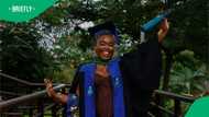 Graduate tumbles in high heels on graduation stage in TikTok video