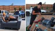 Youtuber goes viral transforming old couch into electric 'car', hitting the streets and internet can't deal