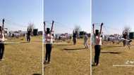 Video shows Mzansi woman trying to jump rope and falling flat on her face, peeps reminisce on childhood days