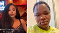 Internet reacts as stunner shows how pregnancy humbled her with before and after pics: "It's always the nose"
