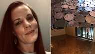 SA accountant decorates the floor with 50 000 5c coins, Mzansi impressed