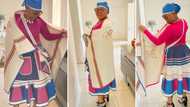 Minister Lindiwe Zulu impresses netizens with gorgeous traditional wear: “You look stunning”