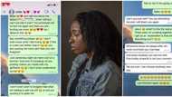 "I never promised you marriage": Upset lady leaks chat as her boyfriend of 3 years begins dating her friend