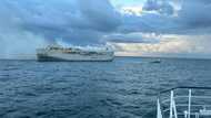 Deadly fire burning on car transport ship off Netherlands