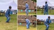 Video of umkhulu grooving in a field with his cane leaves the people of Mzansi hella impressed: Man’s got moves