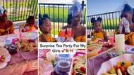 Fun mom throws classy tea party for 9 and 6-year-old princesses, video has people gushing over the gesture