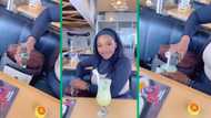 Woman caught adding alcohol to cocktail drink at restaurant in funny TikTok video, Mzansi amused