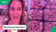 American woman visits SA butchery and reacts to pork trotters display in video
