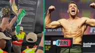 Mzansi's UFC champion Dricus du Plessis caused pandemonium as he landed on home soil