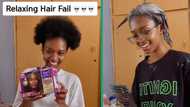 Woman relaxes hair and 4c strands all falls out in TikTok video, Mzansi feels her pain
