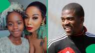 "Genes": Senzo Meyiwa's daughter with Kelly Khumalo moves SA after playing soccer as goalkeeper in video