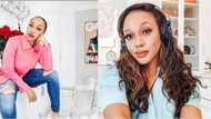 Thando Thabethe shows off her tall, dark and handsome boyfriend