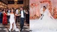 Emotional groom breaks into tears after glowing bride walks down the aisle in majestic gown