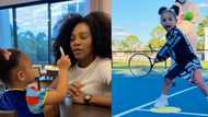 Serena Williams and kid Alexis snapped enjoying a poolside summer day