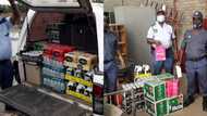 Police arrest 2 men for transporting alcohol in a 3 car convoy