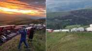 Truck drivers block off N3 Van Reenen Pass in KZN protest over foreign nationals