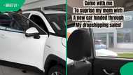 A woman surprises her mom with a car bought from her dropshipping earnings