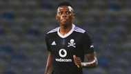 Orlando Pirates' Thabiso Monyane celebrates being back on the field