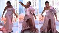 "She came prepared": Curvy lady in long gown scatters wedding dance with beautiful steps, video goes viral