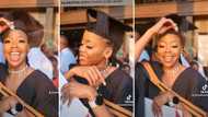 Beautiful graduate grooves hard at graduation, leaves many inspired with vibe