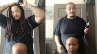 Father shaves dreadlocks in support of young son battling cancer