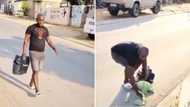 Man left embarrassed as cabbage falls out of designer shopping bag in funny video, SA peeps laugh out loud