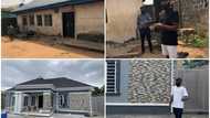 Man pulls down his old house, converts it from boys quarter to 3 bedroom mansion, photos go viral