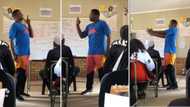 Passionate teacher puts on a show as he teaches his class with vibey song and dance, video leaves SA inspired