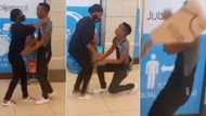 “Basadi mara”: Saffas entertained by video of guy smacked by bae who thought he was proposing