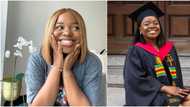 Young lady Vee K celebrates landing her dream job in London as global university outreach manager, many react
