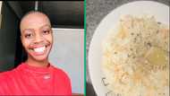 University of Johannesburg student mixes rice with cooking oil and peanut butter on TikTok video