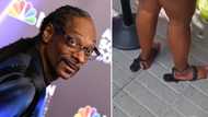 Snoop Dogg shares hilarious video of woman wearing shoes on the side of her feet, blows people's minds