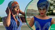 Unathi Nkayi shares gorgeous picture with her mother at a traditional wedding, SA gushes