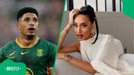 Sarah Langa’s Sunday with Sacha Feinberg-Mngomezulu raises eyebrows after Springboks loss: Photo