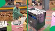 “Outdoor living”: Gauteng man builds mobile hygiene stations with sink and gas stove