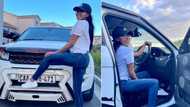 Yass queen: Beautiful woman flaunts monster Range Rover, Mzansi gets flirtatious