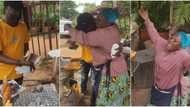 Corn seller gets emotional as she receives help from customer