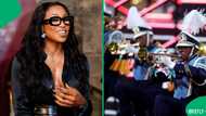 DJ Zinhle gets emotional as SANDF marching band plays her hit song 'Indlovu'